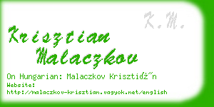 krisztian malaczkov business card